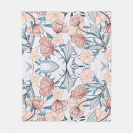 Aestesisk blommigt fleecefilt