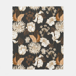 Aestesisk blommigt fleecefilt