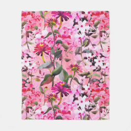 Aestesisk blommigt fleecefilt