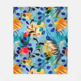 Aestesisk blommigt fleecefilt