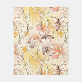 Aestesisk blommigt fleecefilt