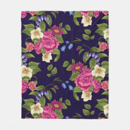 Aestesisk blommigt fleecefilt