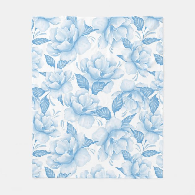 Aestesisk blommigt fleecefilt (Framsidan)