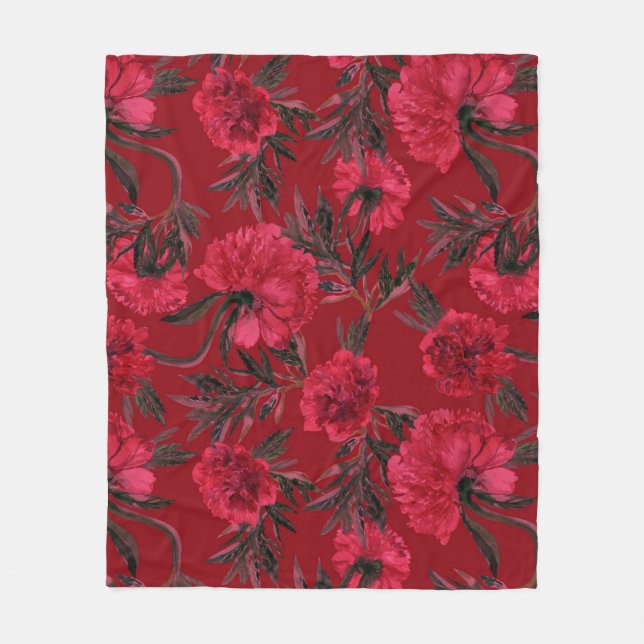 Aestesisk blommigt fleecefilt (Framsidan)