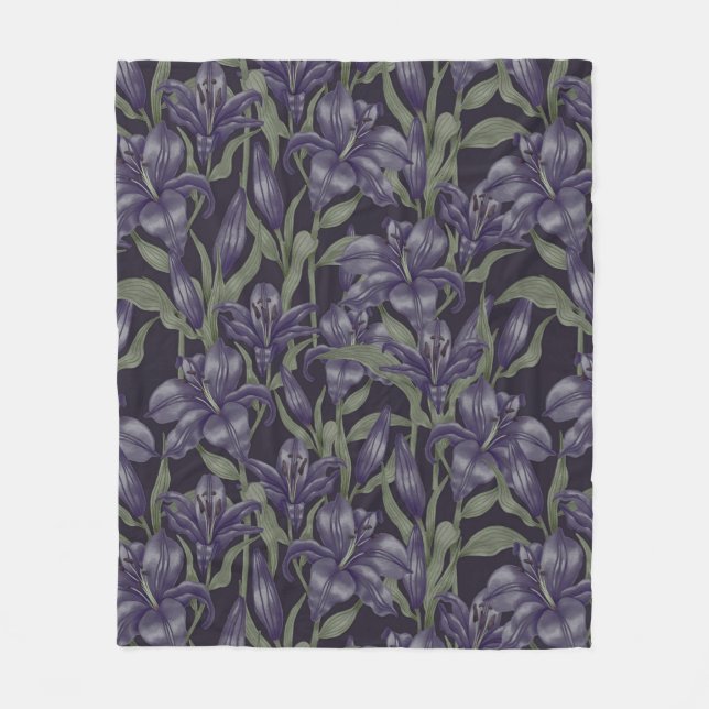 Aestesisk blommigt fleecefilt (Framsidan)