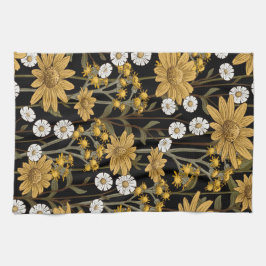 Aestesisk blommigt kökshandduk