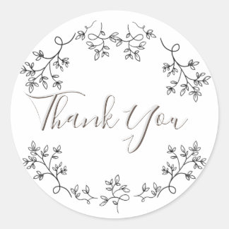 Aestesisk blommigt runt klistermärke