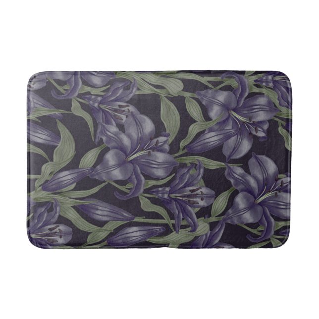 Aestesisk Blommigt sömlös mönster Badrumsmatta (Framsidan)