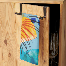 Aestesisk Blommigt sömlös mönster Kökshandduk