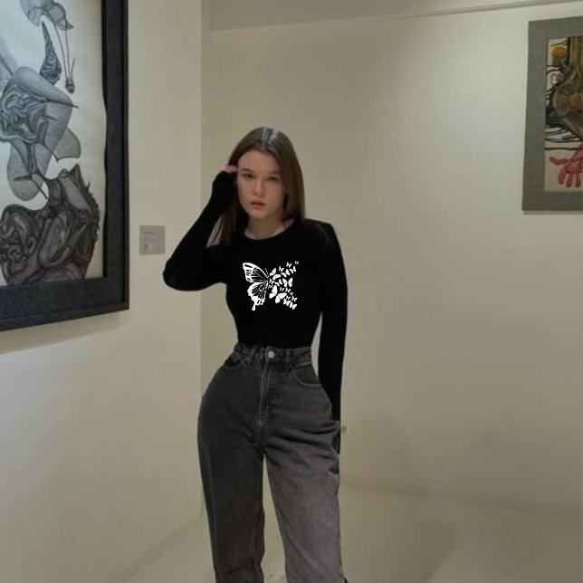 Aestesisk fjäril Minimalistisk spridning T-Shirt (Skapare uppladdad)