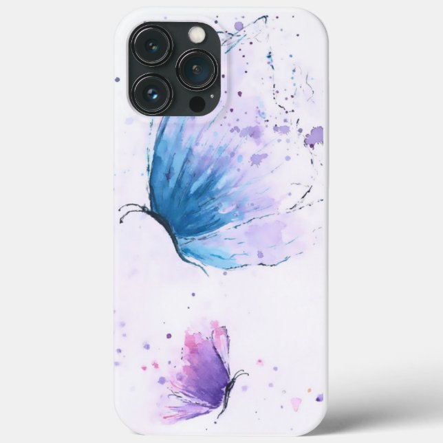 Aestesisk fjäril Watercolor Iphone case (Baksida)
