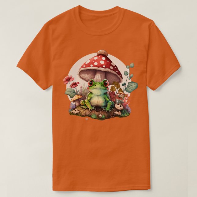 Aestesisk groda på Mushroom 14 T Shirt (Design framsida)