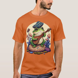 Aestesisk groda som spelar ukelele på Mushroom T Shirt