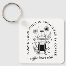 Aestesisk kaffeflicka i älskare nyckelring