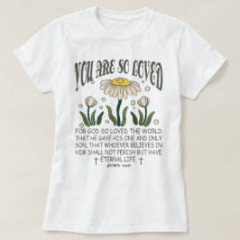 Aestesisk kristen du är så älskad bibelverse t shirt