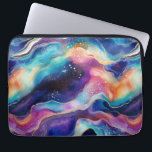 Aestesisk modern färglös regnbåge agat glitter laptop fodral<br><div class="desc">Aestetisk,  färglös modern regnbåge agerar mot bakgrund av glitter struktur.</div>