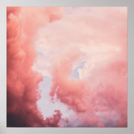 Aestesisk Orange Himlar och Cloud Poster