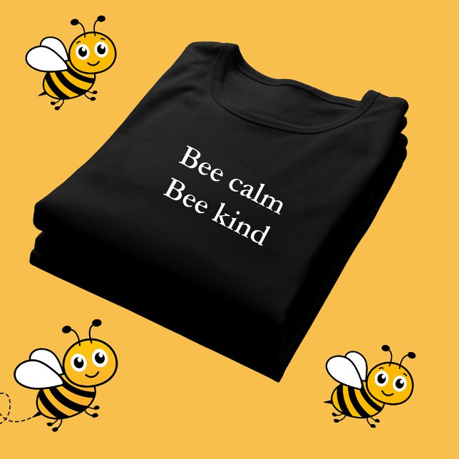 Aestesisk profektionsoffert Bee lugn bi sort T Shirt (Skapare uppladdad)