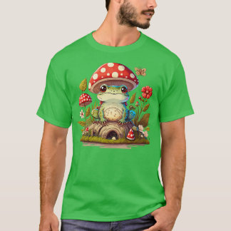 Aestesisk söt groda på Mushroom 1 T Shirt