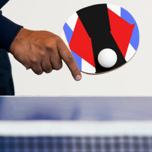 Aestesiskt blått svart och vitt Modern Absract Pingisracket