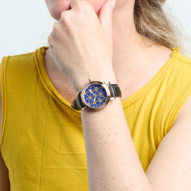 Aestesiskt Blommönster Armbandsur (Handled)