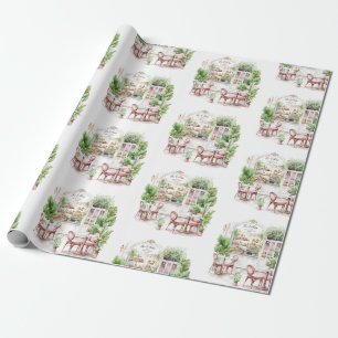 Aestesiskt Fransk, kafé, Vintage Presentpapper