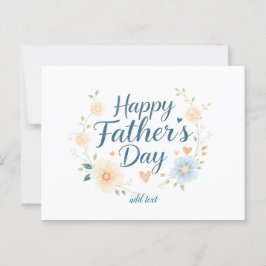Aestesiskt Lycklig Fars dag-kort med eget namn Vykort