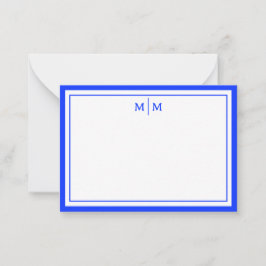 Aestesiskt minimalistiskt blått med Gräns och mono Anteckningskort