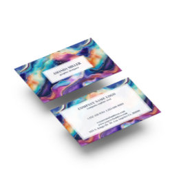 Aestesiskt regnbåge glitter agate visitkort