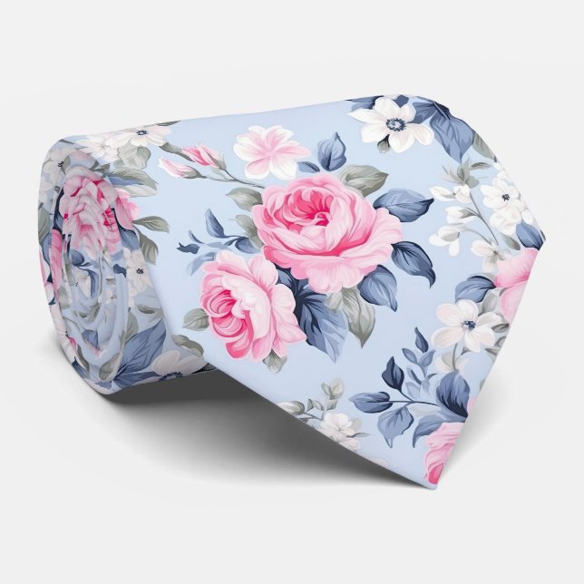 Aestesiskt Shabby chic Rosa ros Mönster Slips (Rullad)