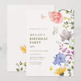 Aestetisk blommigt-trädgårdsodling inbjudningar