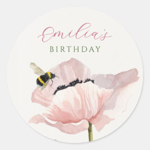 Aestetisk blomsblomma kryp runt klistermärke
