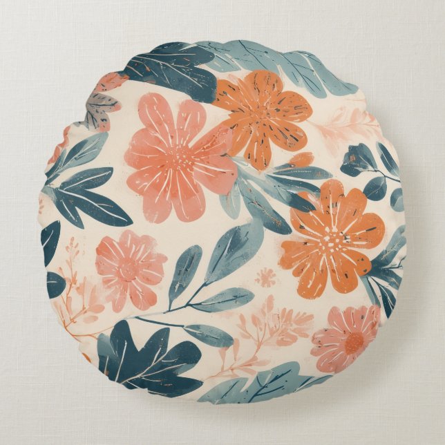 Aestetisk och tidslös runda Pillow Rund Kudde (Framsidan)