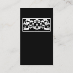 Aestetiska Döskallar Goth Skeleton Aries Horns Visitkort