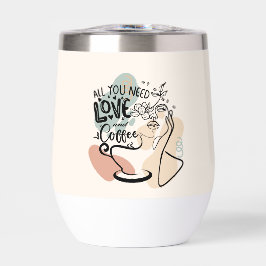 Aestetiska illustrationer, flickkaffe