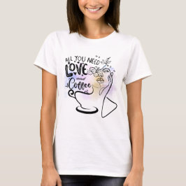 Aestetiska illustrationer, flickkaffe t shirt