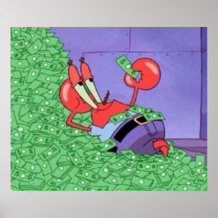 Aestetiska Tecknader Dl Eugene H Krabs Poster