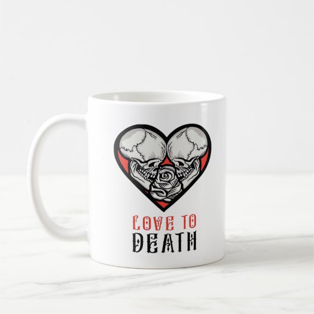 Aestetiska Valentineser tills döden gör oss delakt Kaffemugg (Vänster)