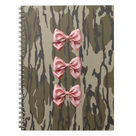 Aestetiskt Bottomland Camo Baby Rosa Rosett band & Anteckningsbok