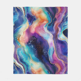 Aestetiskt färgat regnbågagat glitter struktur fleecefilt