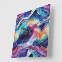 Aestetiskt färgat regnbåge glitter agate