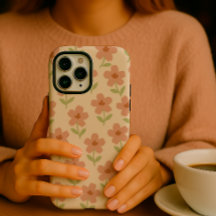 Aestetiskt minimalistiskt Pastel-Blommönster