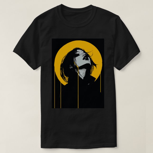 Aestheric Vaporwave Moonshine Girl T Shirt (Design framsida)