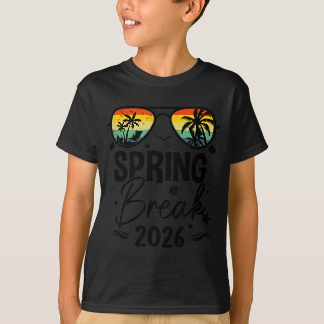 Aesthetic 2026 Spring Break Friends Family Matchin T Shirt (Framsida)