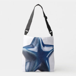 Aesthetic 3D Blue Star Art Tote Bag Axelväska
