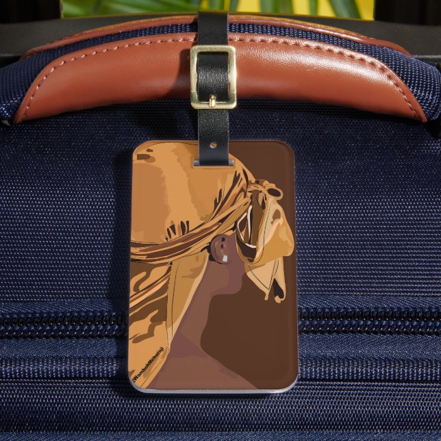 Aesthetic art Black man with durag artwork Bagagebricka (Framsida Insitu 2)