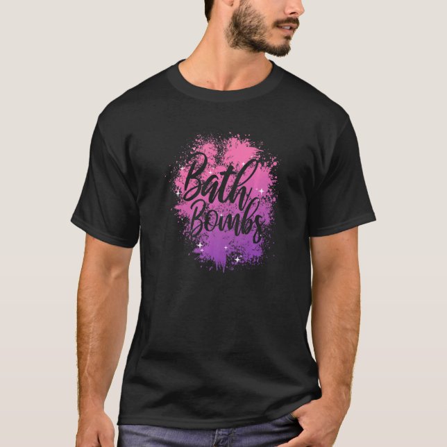 Aesthetic Bath Bombs Enthusiast Relaxing Bath T Shirt (Framsida)