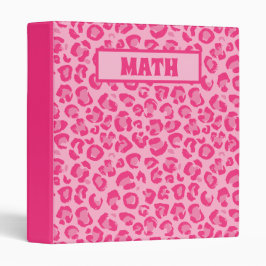Aesthetic Binder, Preppy Rosa Leopard Print