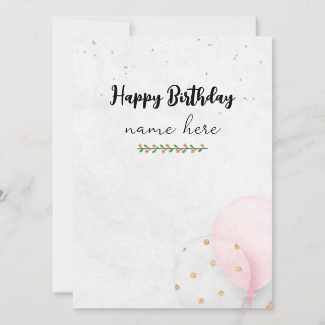 Aesthetic Birthday Card (Framsida)