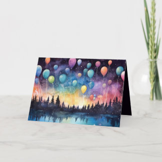 Aesthetic Birthday Sjö Ligcape Greeting Card Inbjudan